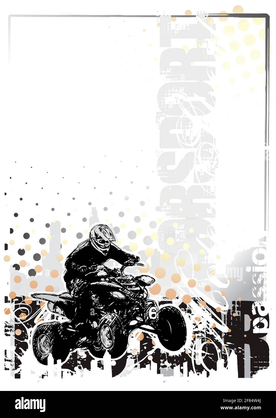 sfondo poster quad bike Illustrazione Vettoriale