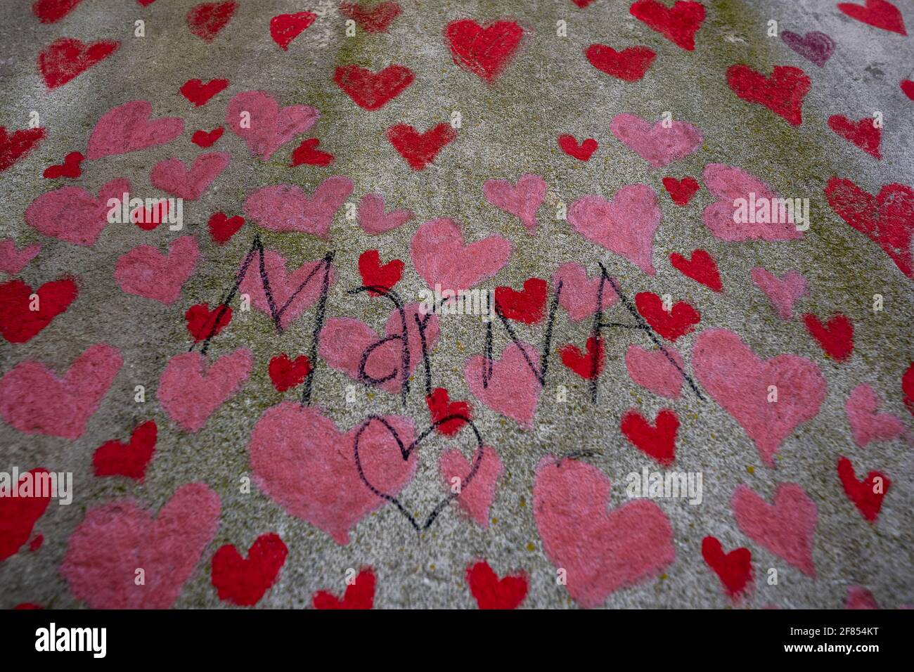 Coronavirus: National Covid Memorial Wall of Hearts, Westminster, Londra, Regno Unito. Foto Stock