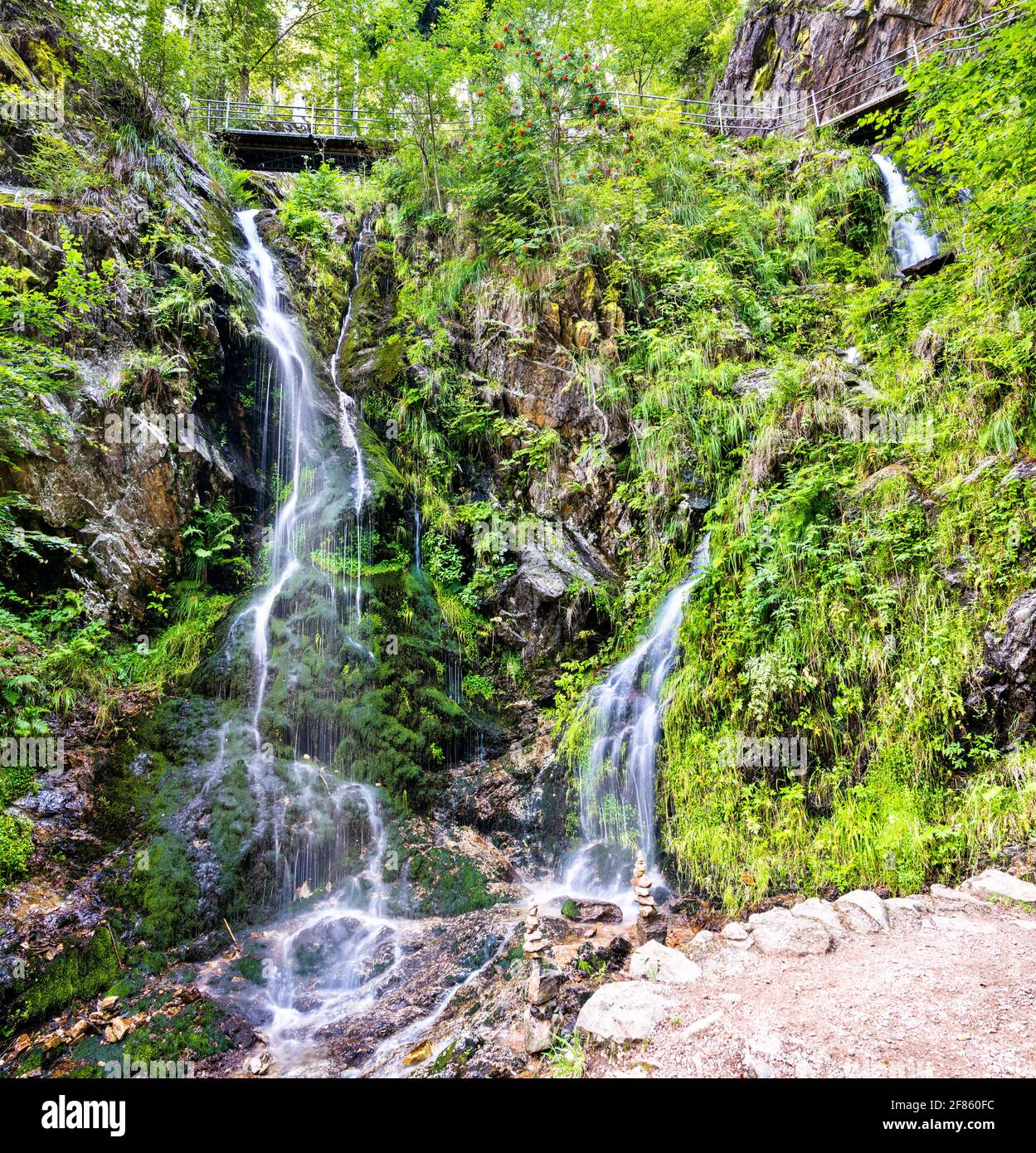 Cascata di Fahler nella Foresta Nera, Germania Foto Stock