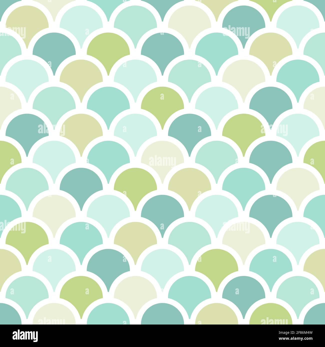 Il pesce blu e verde senza cuciture scala il motivo della pelle. Texture squama. Decorazioni tradizionali giapponesi con sirena. Design per tessuti, tessuti, carta da parati, wrapi Illustrazione Vettoriale
