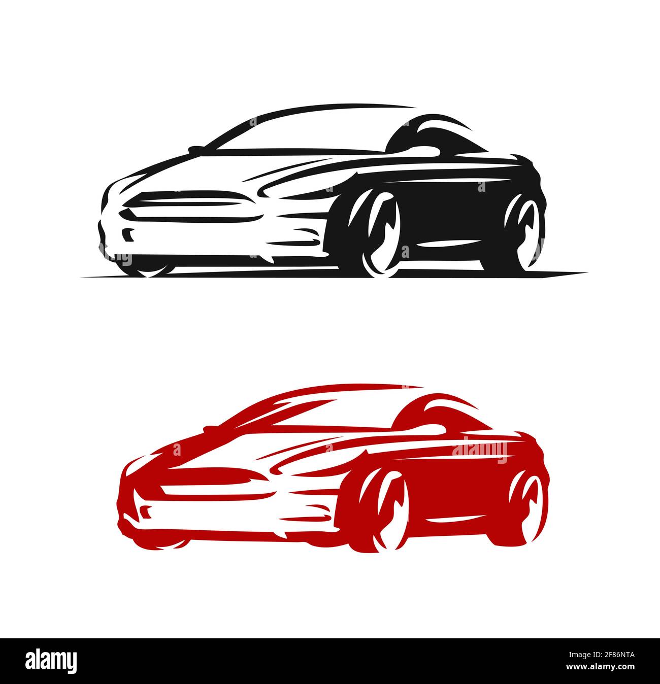 Logo dell'auto. Illustrazione vettoriale astratta del concetto automobilistico Illustrazione Vettoriale