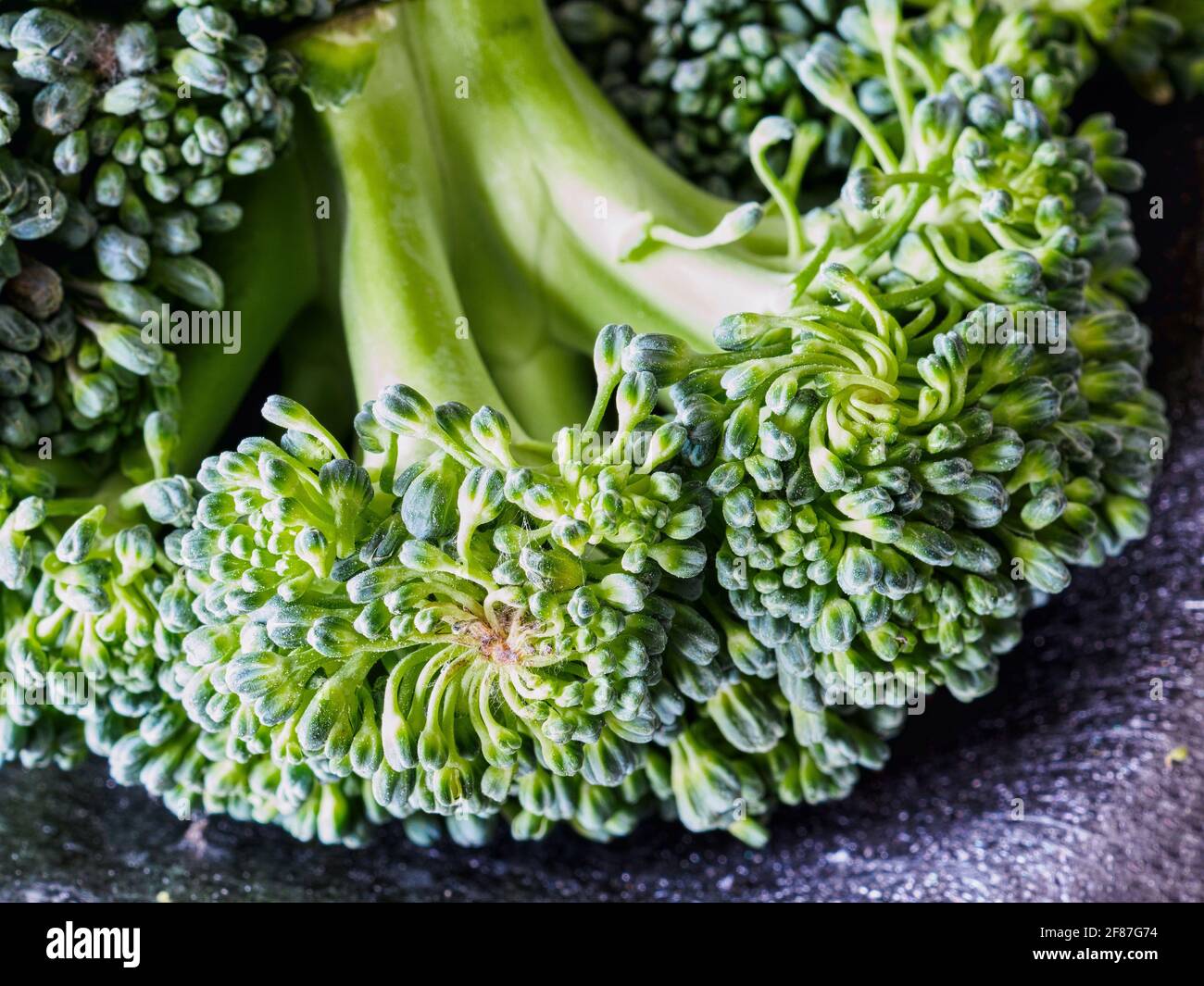 bouquet di broccoli immagine ravvicinata Foto Stock