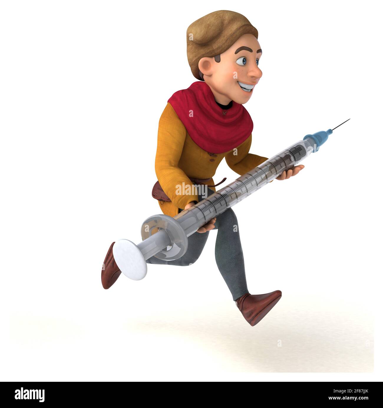 3D Illustrazione di un carattere storico medievale Foto Stock