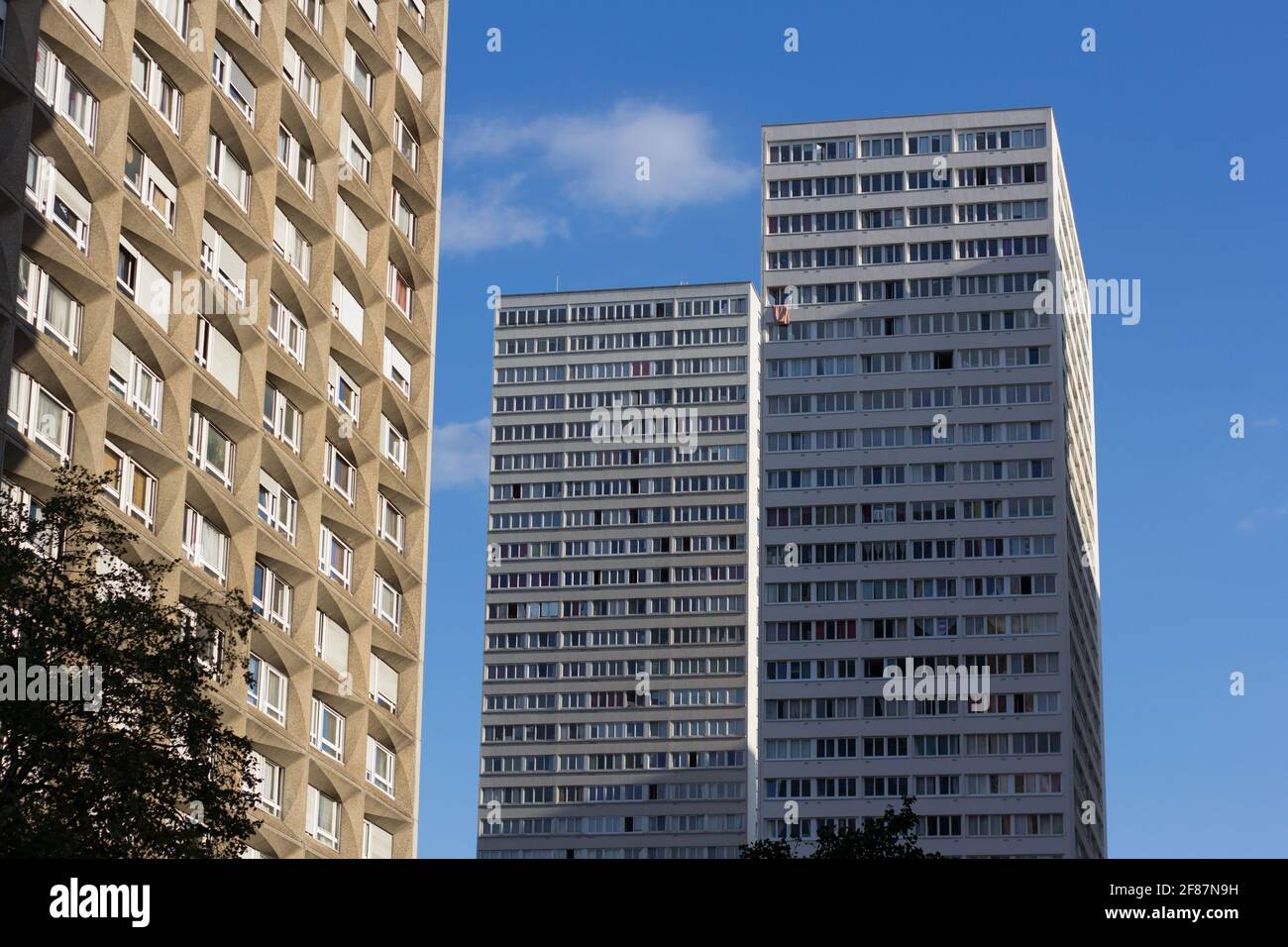 Moderno edificio di appartamenti nel 13° distretto di Parigi, Francia Foto Stock