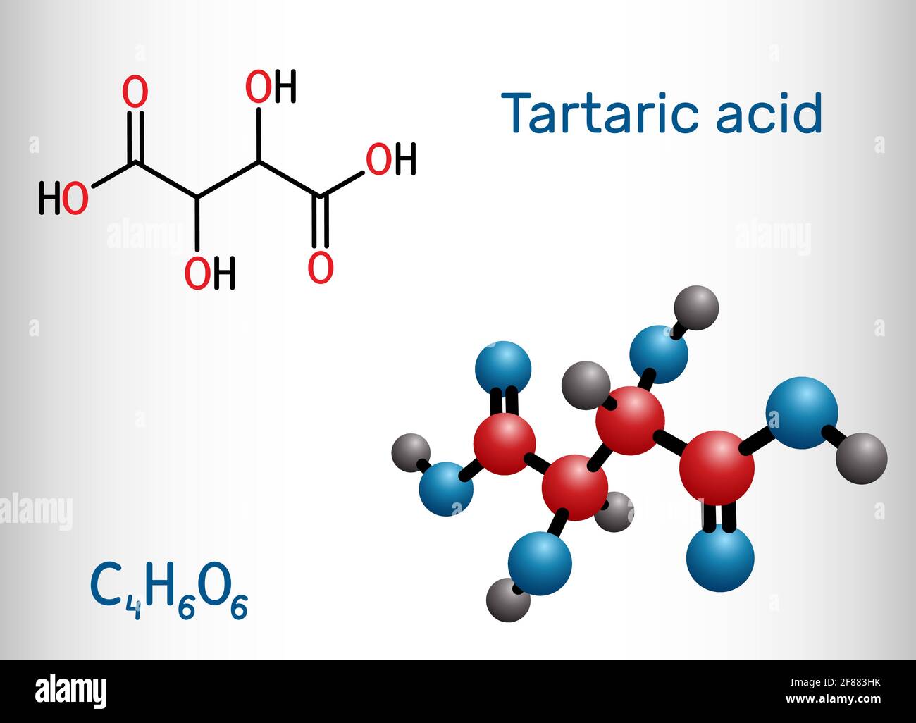Molecola di acido tartarico, destrotartarico, acido levotartarico. È  antiossidante E334, si presenta in uva, banane, tamarindi, agrumi. Sostanza  chimica strutturale f Immagine e Vettoriale - Alamy