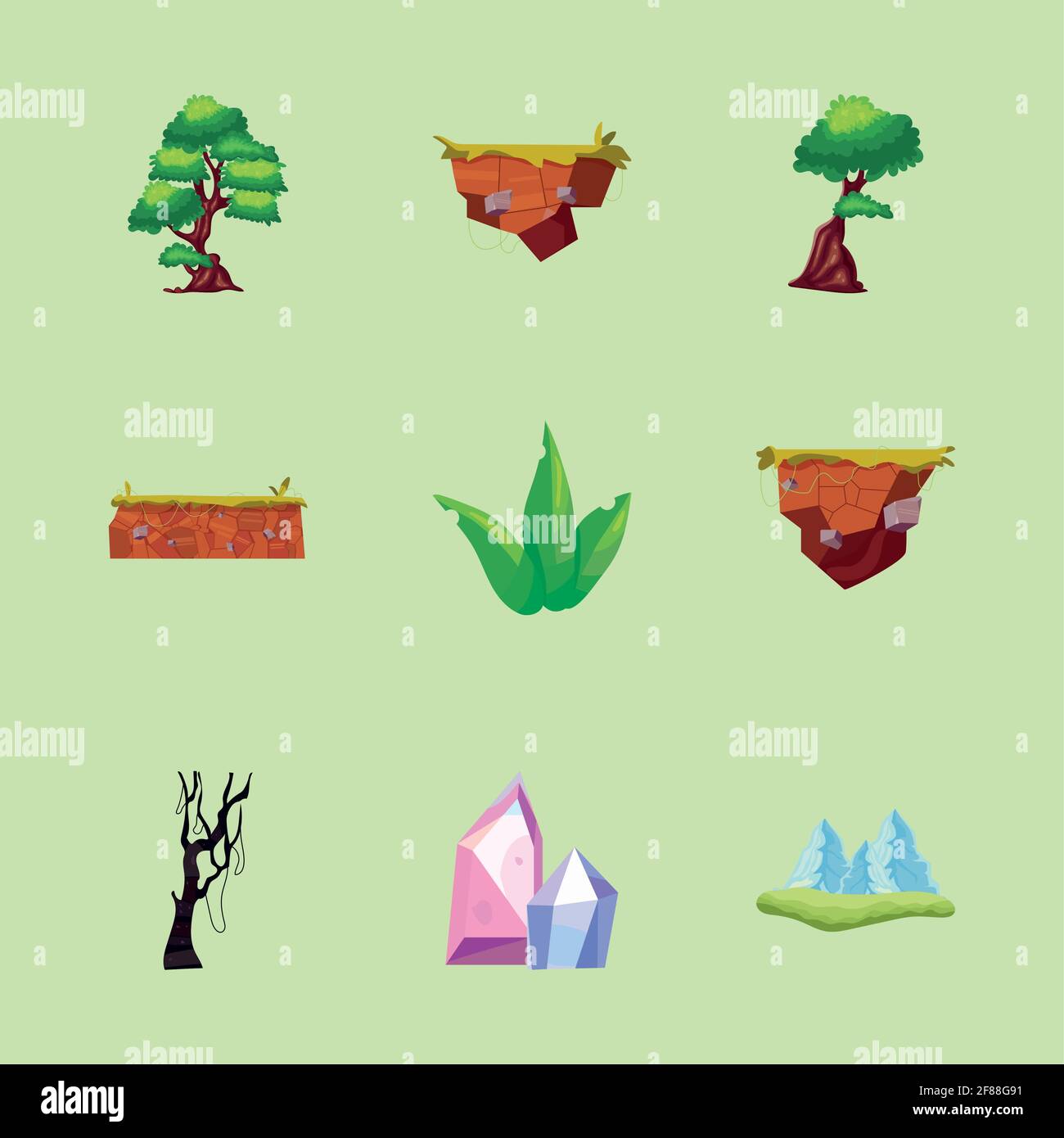 nove icone di videogiochi Illustrazione Vettoriale