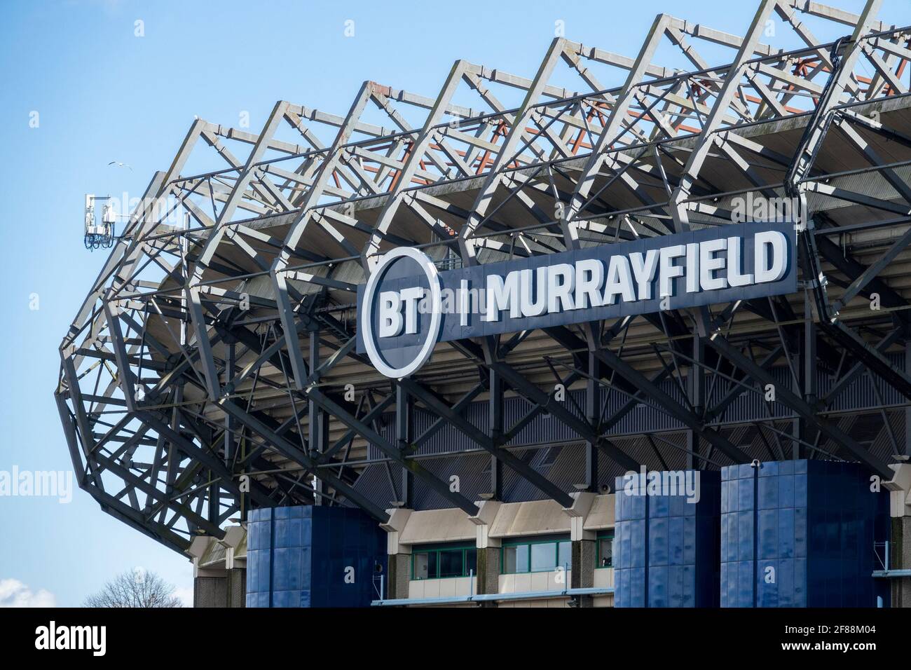 Sede della squadra scozzese di rugby, BT Murrayfield Foto Stock