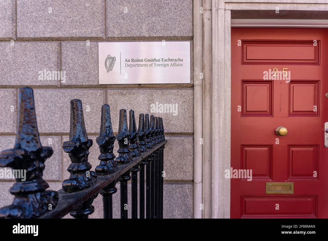 Ministero degli Affari Esteri, Irlanda, uffici, in Clare Street Dublin, Foto Stock