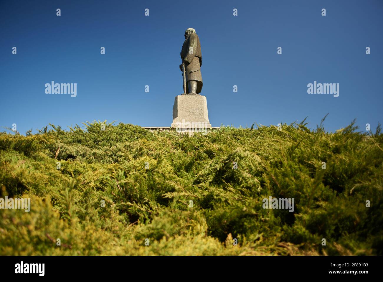 Monumento dedicato a Karadjordje, leader della i rivolta serba (1804-1813) a Belgrado, Serbia il 10 aprile 2021 Foto Stock