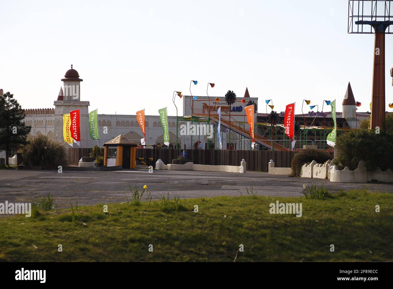 Viste generali su varie attrazioni e attrazioni di Southport Foto Stock