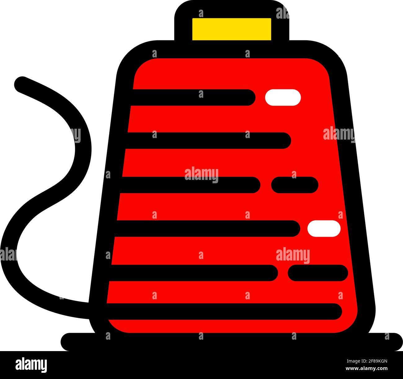 Icona di spool di thread in stile semplice. Icona del colore di cucitura. Icona vettore. Illustrazione vettoriale isolata su sfondo bianco. Illustrazione Vettoriale