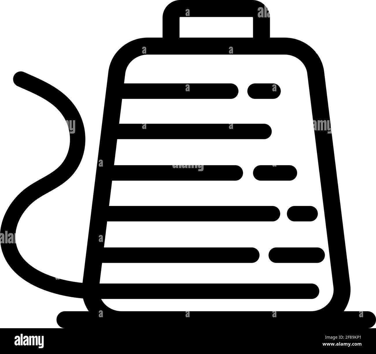 Icona di spool del thread in stile outline. Icona cucito. Icona vettore. Illustrazione vettoriale isolata su sfondo bianco. Illustrazione Vettoriale