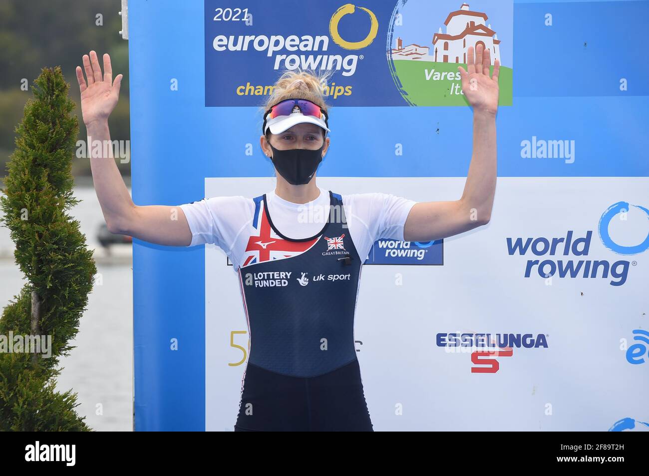 Victoria Thornley (GBR), medaglia d'argento, scafi singoli femminili durante i Campionati europei di canottaggio 2021 , Canoying, va - Photo .LiveMedia/Danilo Vigo Foto Stock