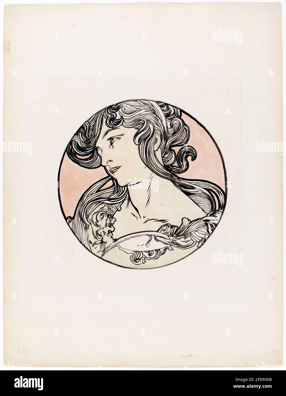 Design per boutique Fouquet. c 1900. Art Nouveau di Alphonse Mucha Foto Stock