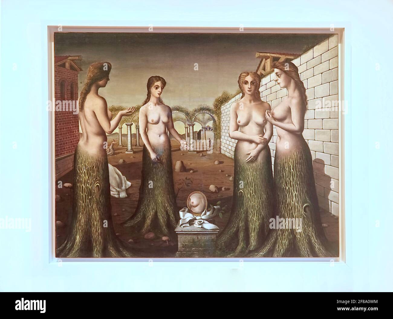 L'arte di Paul Delvaux ha nominato la pausa della giornata nel museo peggy Guggenheim di Venezia Foto Stock