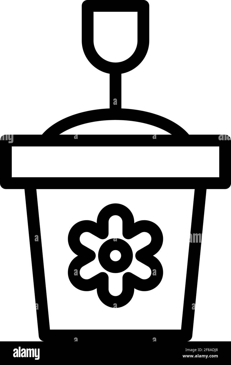 Illustrazione vettoriale dell'icona del castello di sabbia, ispirazione del modello di design del logo della stagione estiva Illustrazione Vettoriale