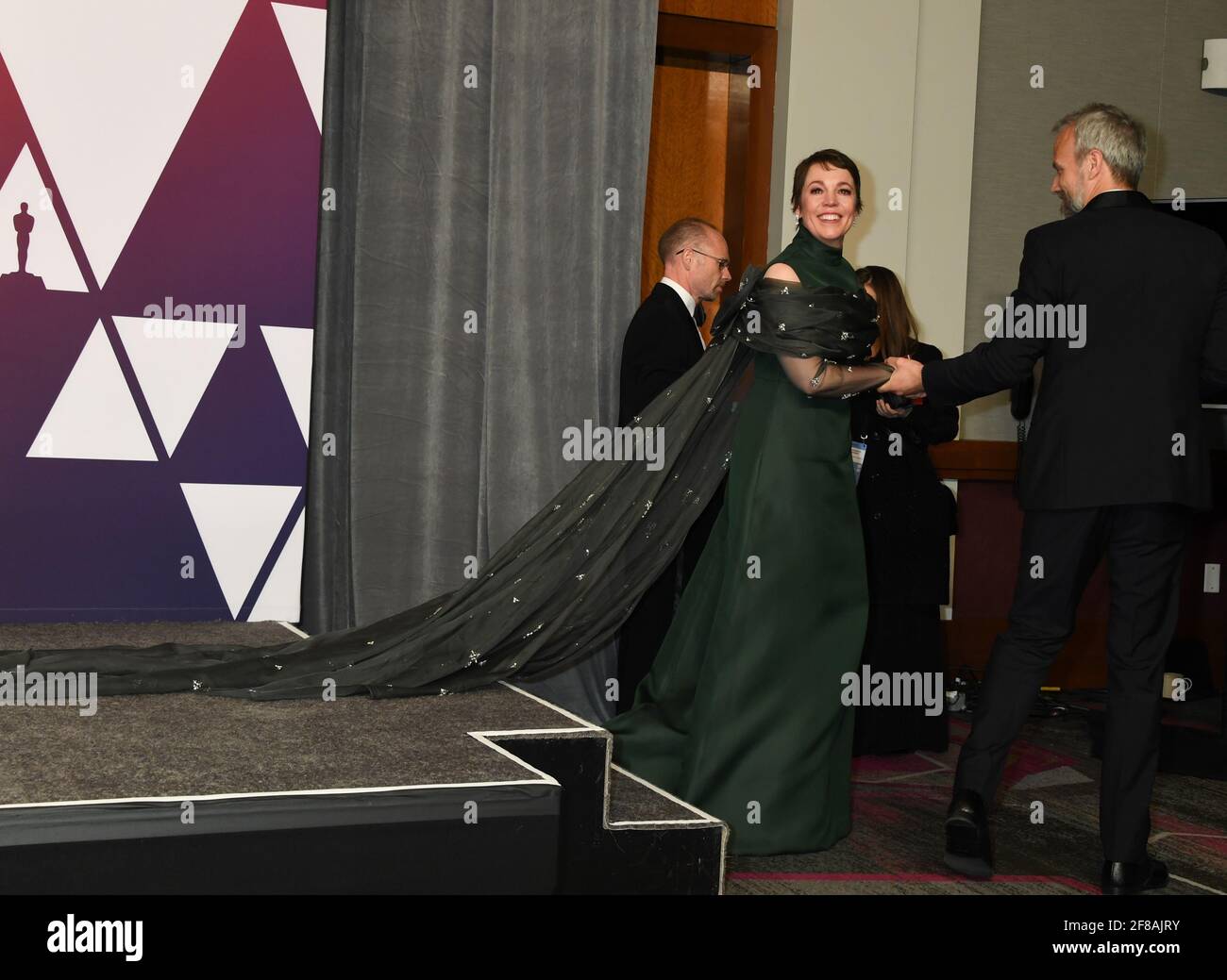 Vincitore miglior attrice il favorito Olivia Coleman nella Sala Stampa durante la 91esima edizione del Premio annuale dell'Accademia, Oscar, tenuto al Dolby Theatre di Hollywood, California, domenica 24 febbraio 2019 Foto di Jennifer Graylock-Graylock.com 917-519-7666 Foto Stock