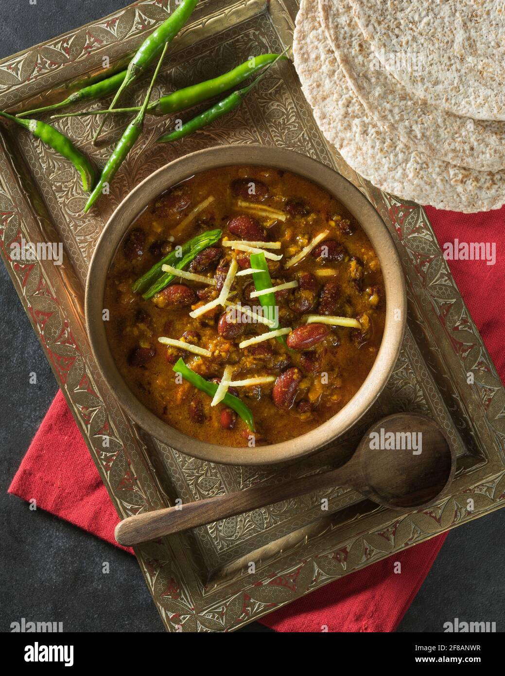 Rajma masala. Curry di fagioli rossi. India alimentare Foto Stock