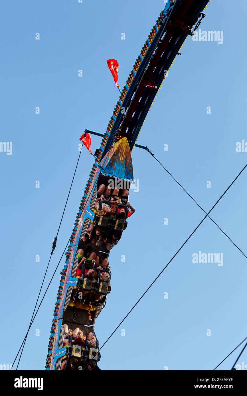 Giostre di Carnevale al Calgary Stampede a Calgary Alberta Foto Stock