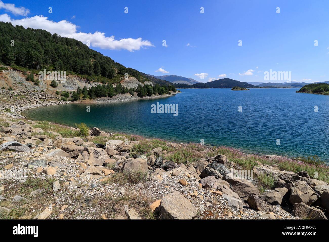 Lago di Aoos, Epiro, Grecia Foto Stock