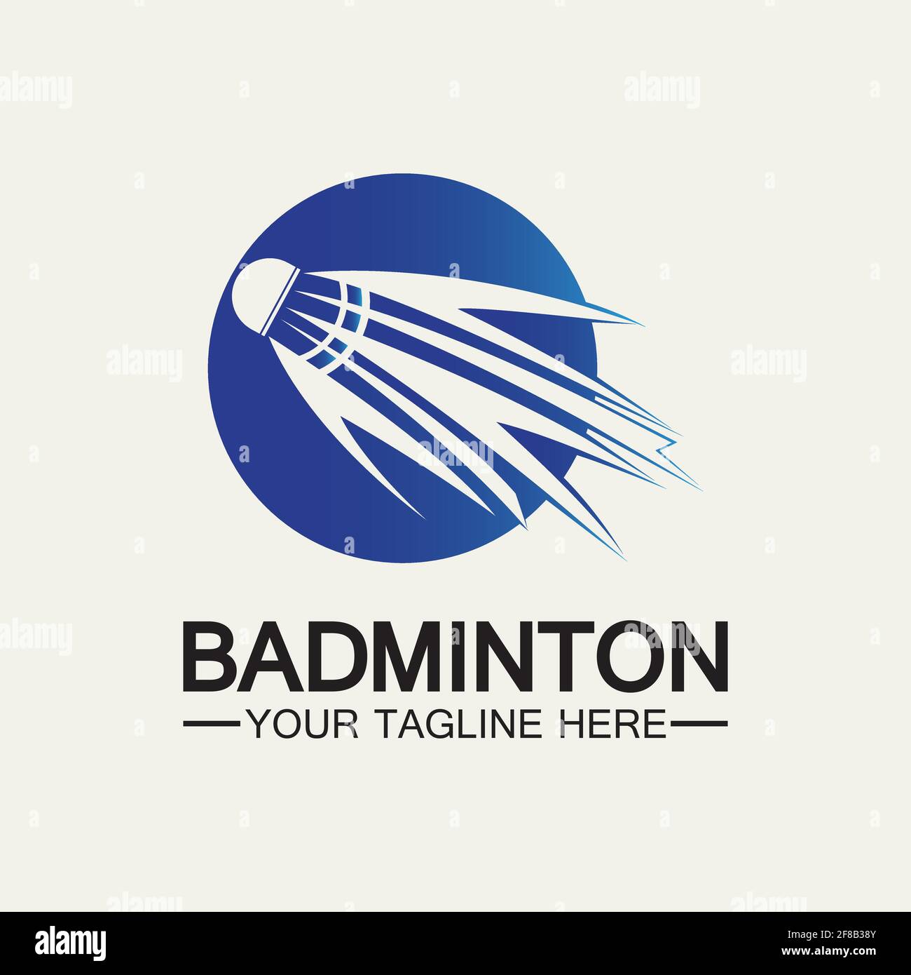 Logo badminton icona vettoriale illustrazione disegno modello.Badminton icona Shuttleock logo.Badminton sport logo modello vettore. Concetto di logo del club sportivo Illustrazione Vettoriale