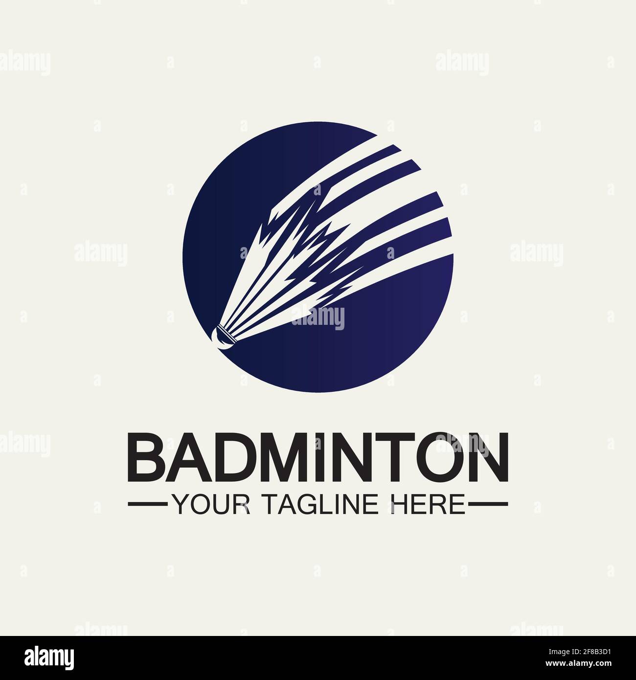 Logo badminton icona vettoriale illustrazione disegno modello.Badminton icona Shuttleock logo.Badminton sport logo modello vettore. Concetto di logo del club sportivo Illustrazione Vettoriale