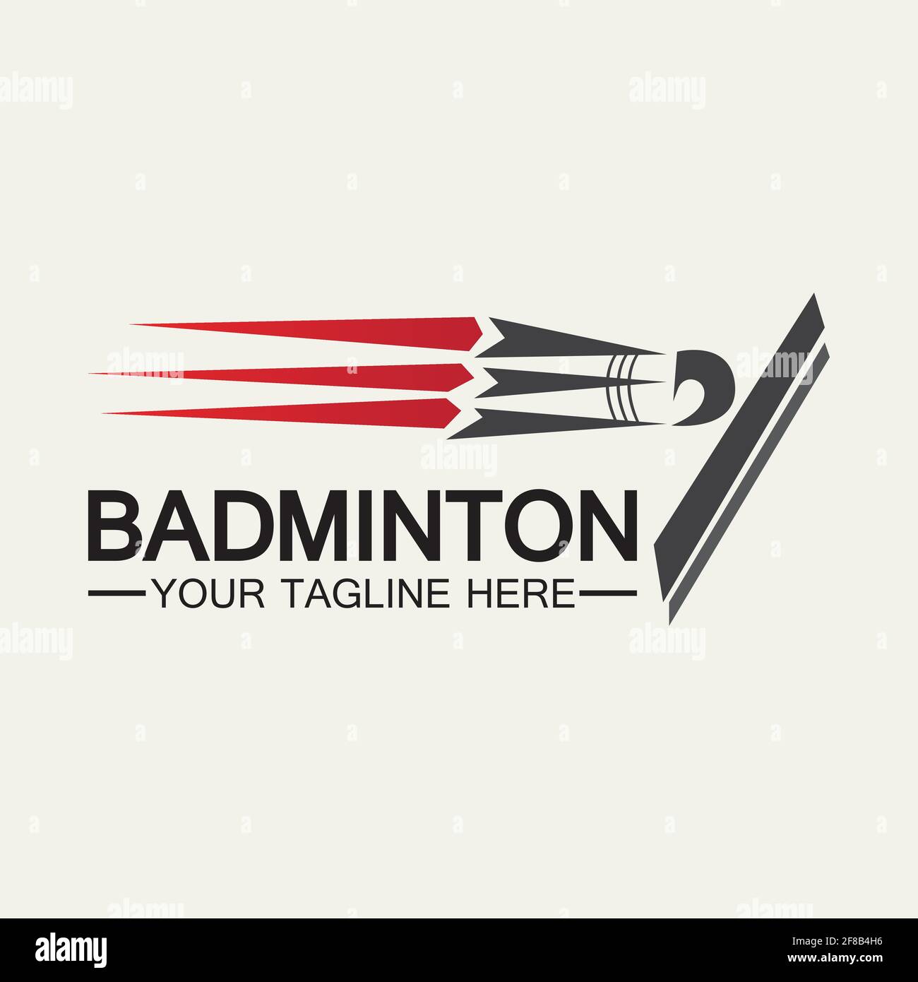 Logo badminton icona vettoriale illustrazione disegno modello.Badminton icona Shuttleock logo.Badminton sport logo modello vettore. Concetto di logo del club sportivo Illustrazione Vettoriale