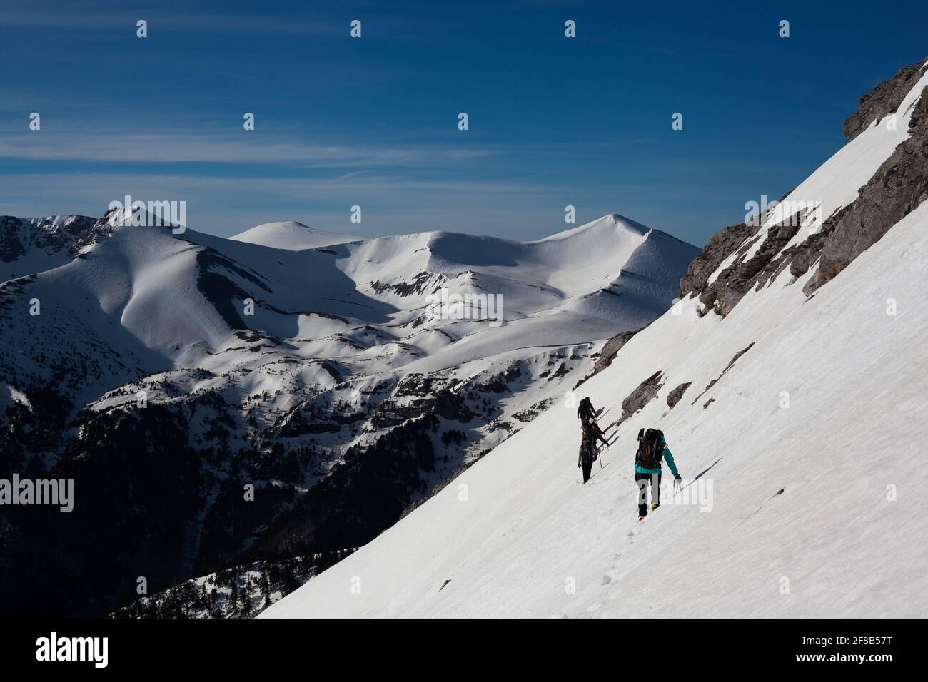 Inverno in montagna in Grecia Foto Stock