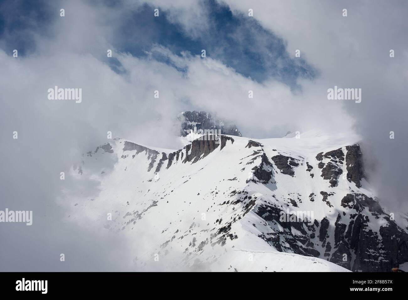 Inverno in montagna in Grecia 2021 Foto Stock