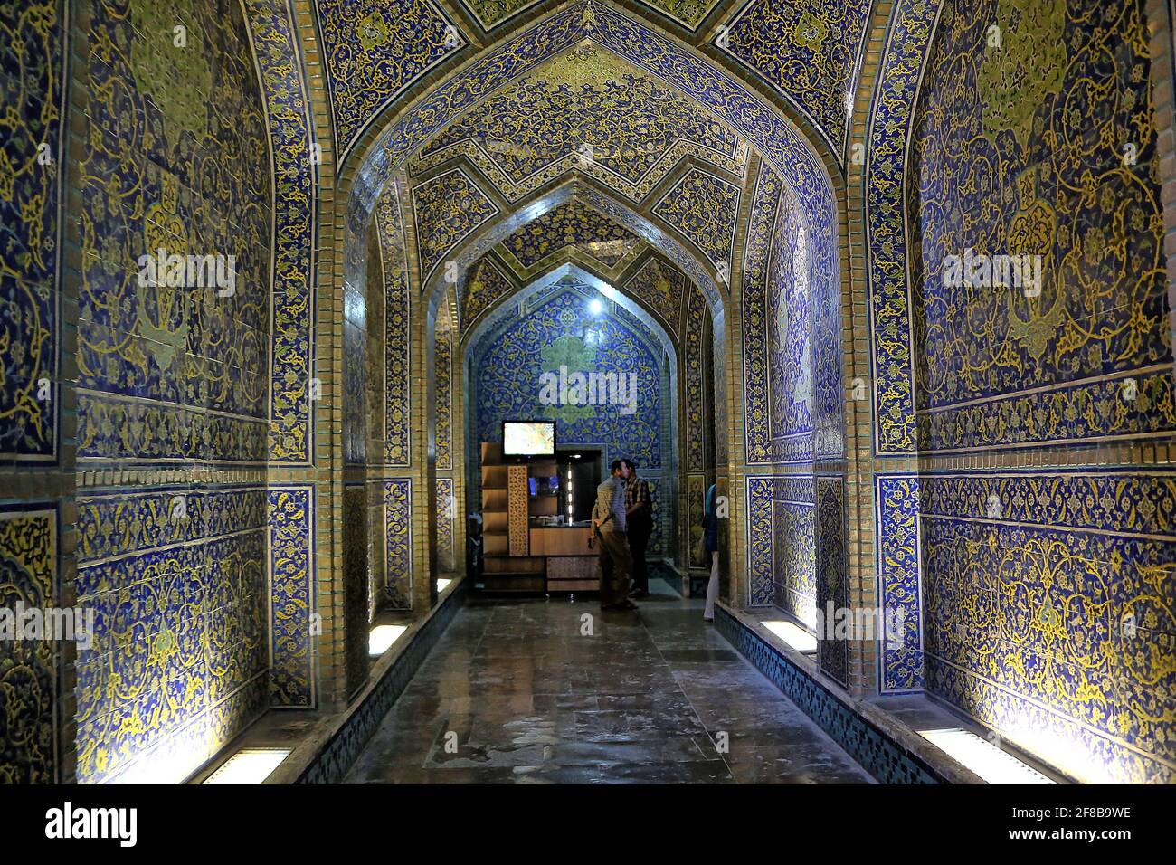 Eingangsbereich zur Scheich Lotfollah Moschee Foto Stock