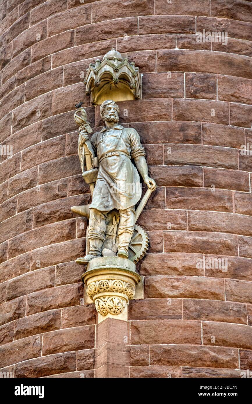 Dettaglio di Soldiers and Sailors Memorial Arch, un memoriale della Guerra civile americana a Bushnell Park, nel centro di Hartford, Connecticut. Foto Stock