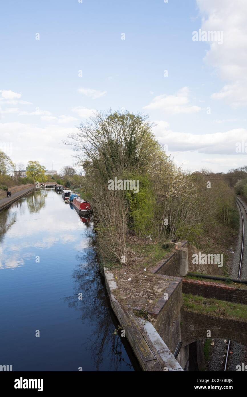 Sito patrimonio dell'umanità di Three Bridges, Windmill Lane, Hanwell, Londra, Regno Unito Foto Stock