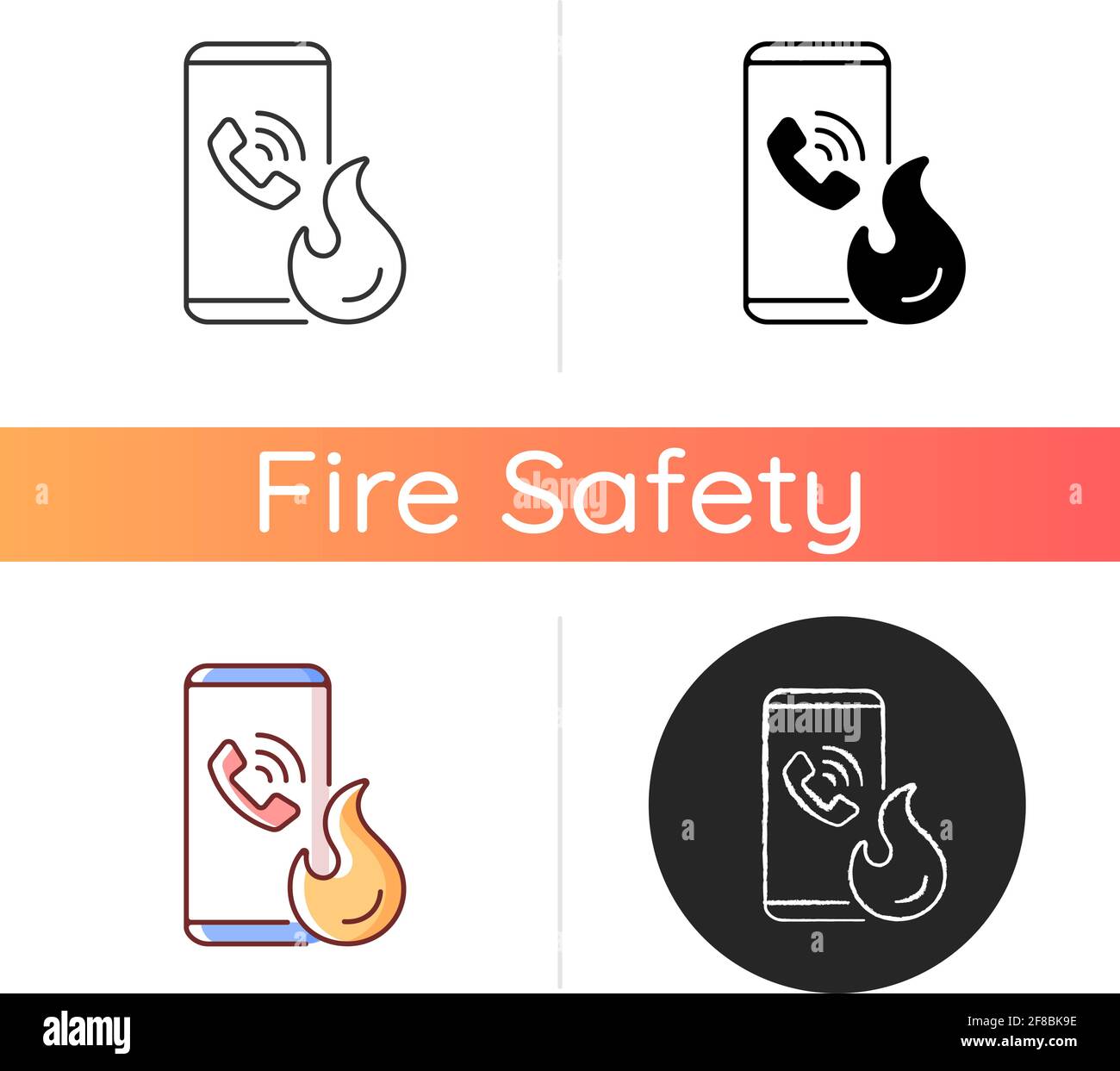 Chiamata in caso di icona di emergenza Illustrazione Vettoriale