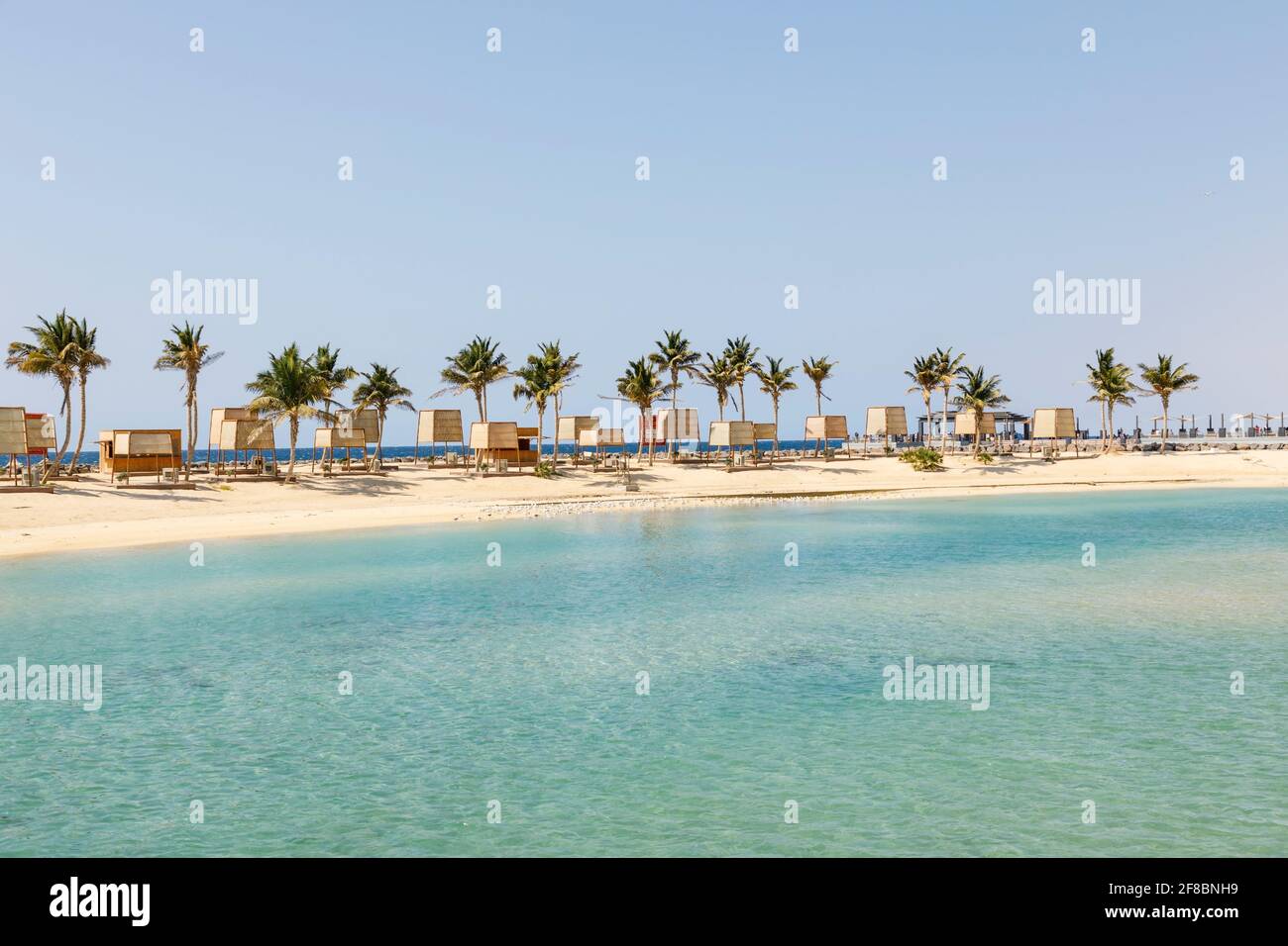 Spiaggia sulla Corniche a Jeddah, Arabia Saudita Foto Stock