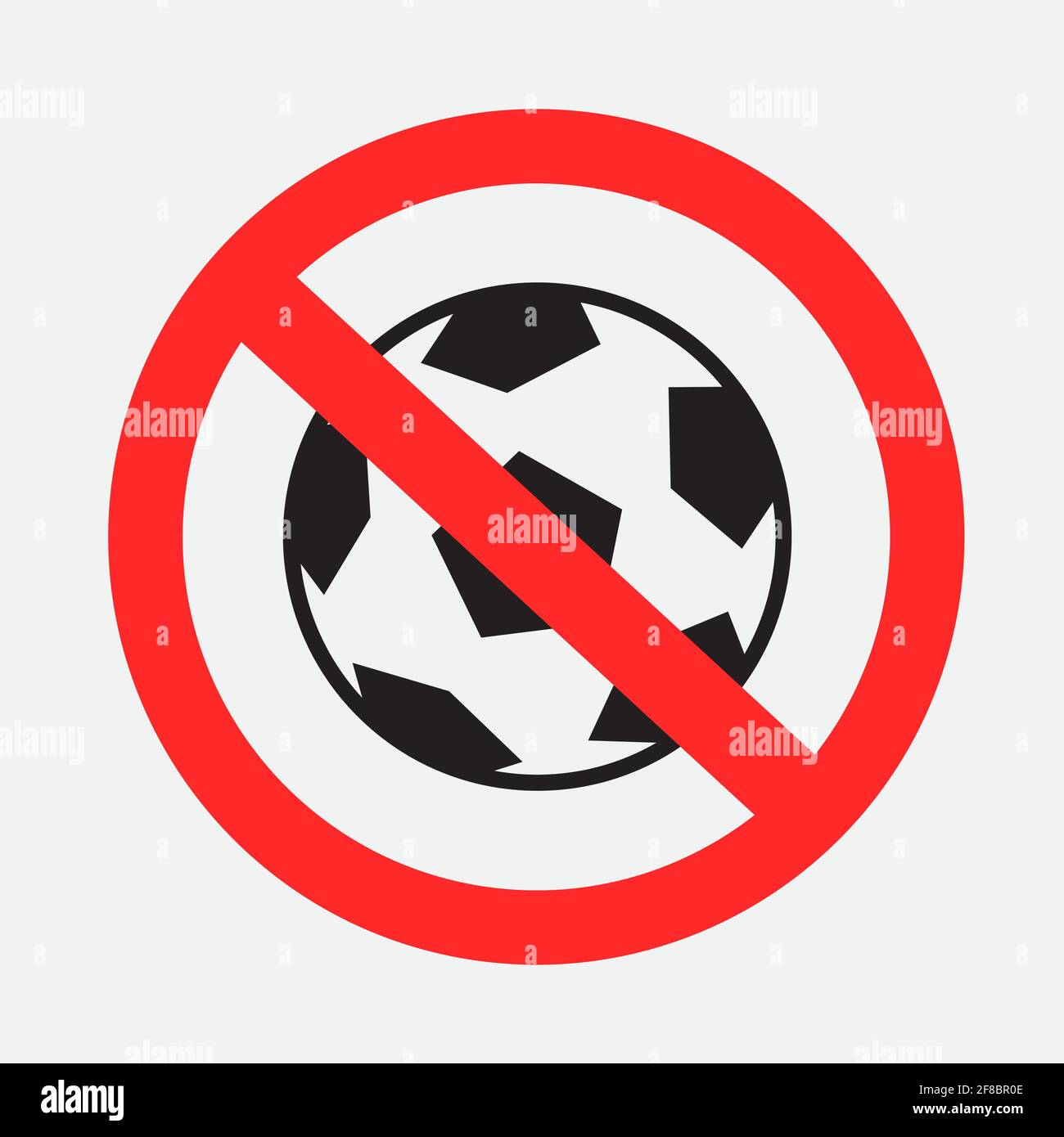 adesivo cartello calcio sport proibito Illustrazione Vettoriale