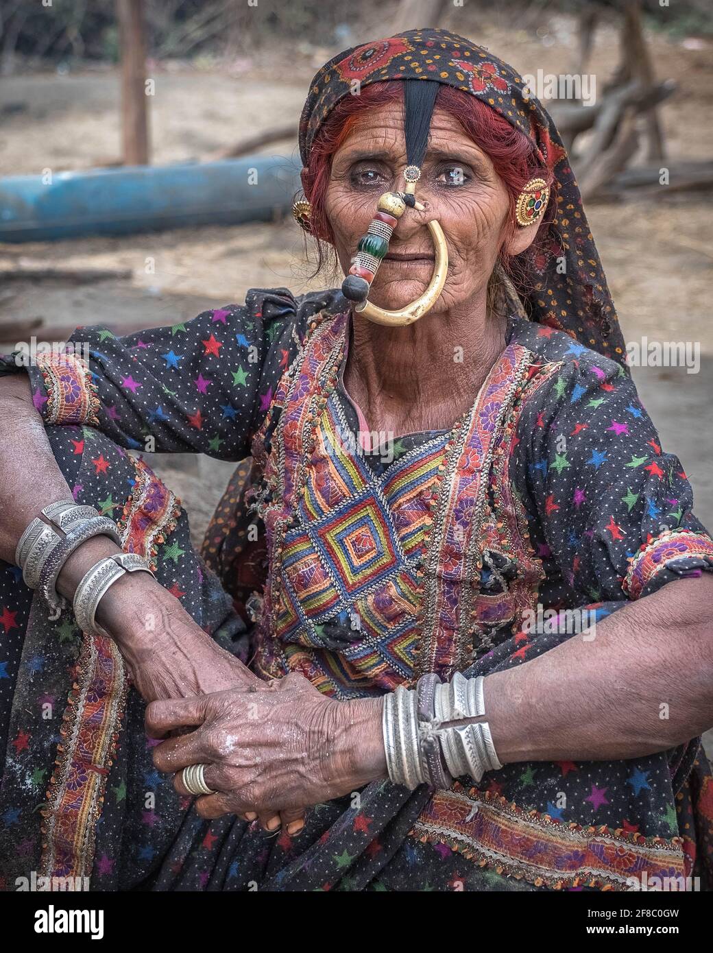 INDIA: I gatti Dhaneta sono una delle tribù più inclusive dell'India e sono spesso riferiti ad una tribù?Hidden dell'India?. Sono musulmani sunniti e un Foto Stock