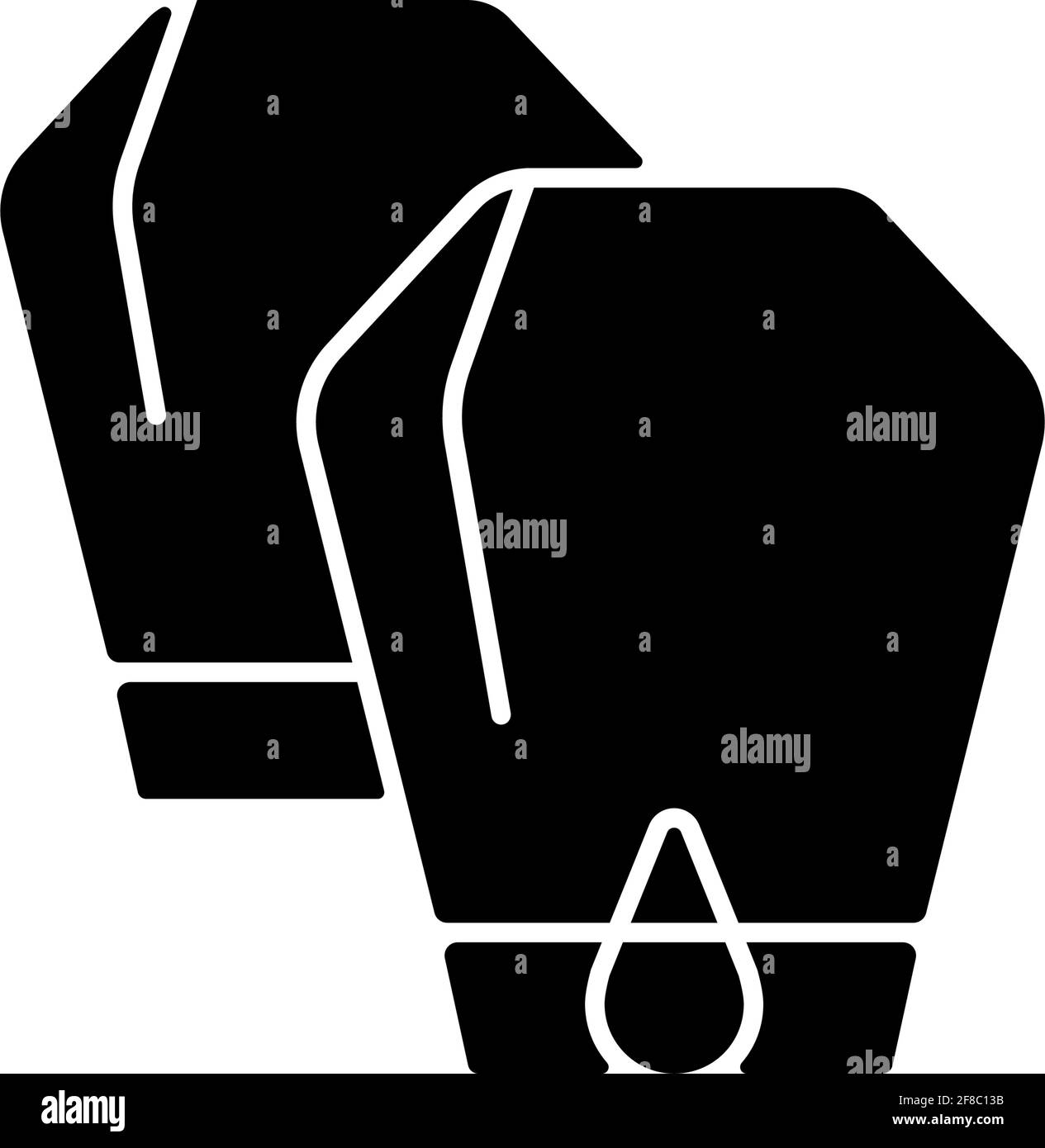 Lantern Festival icona glifo nero Illustrazione Vettoriale