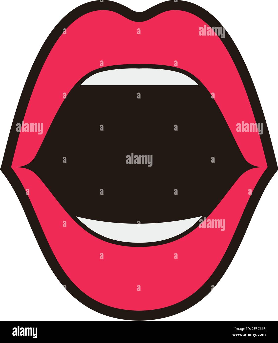 Bocca astratta lettera o logo icona vettore concetto grafico Illustrazione Vettoriale