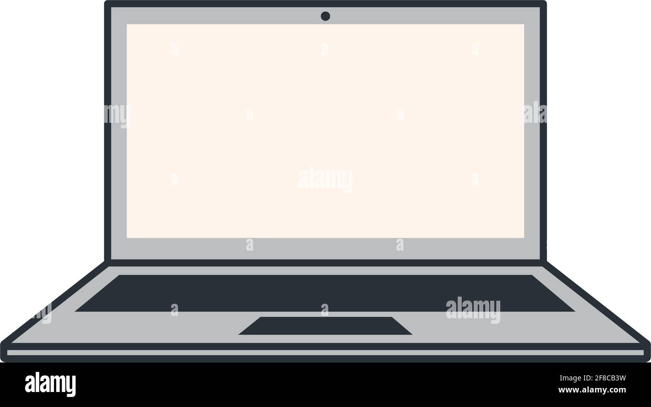 computer portatile grigio aperto Illustrazione Vettoriale