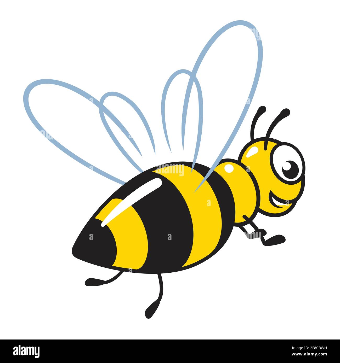 illustrazione del vettore dell'ape del miele del cartone animato Illustrazione Vettoriale