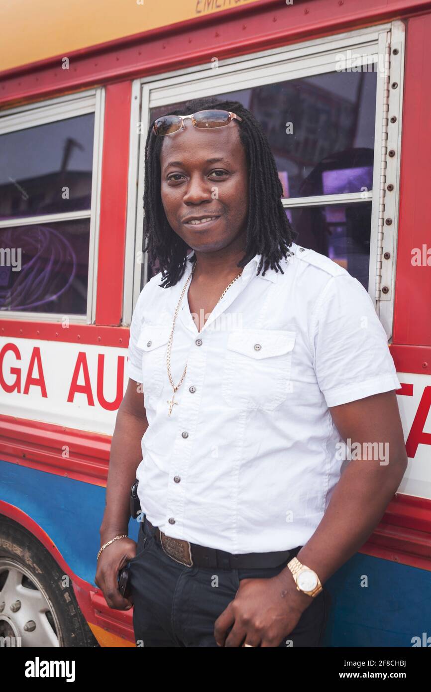 Musicista Garifuna Aurelio Martinez, Belize, America Centrale Foto Stock