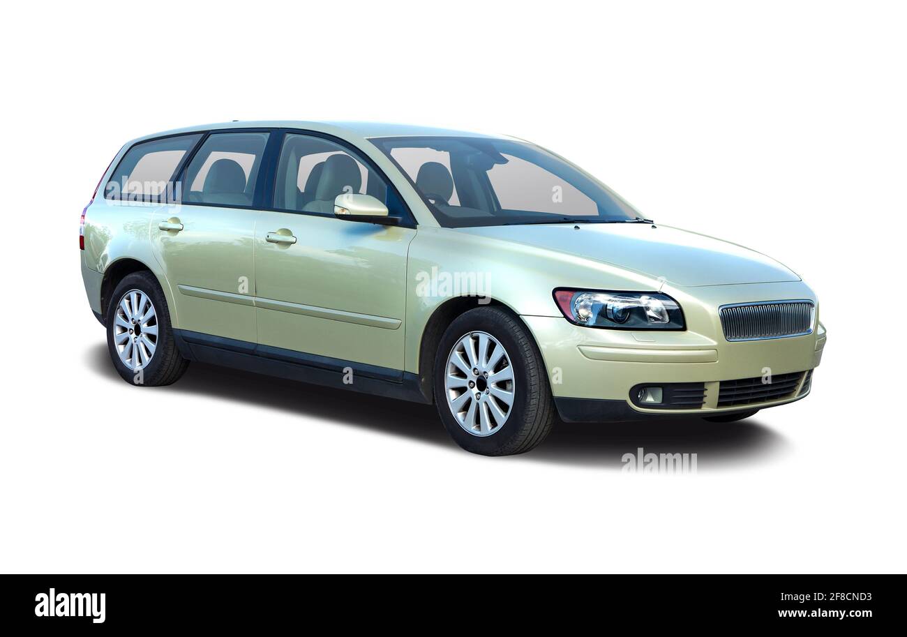Volvo Station Wagon Car, Isolato Su Sfondo Bianco Foto Stock - Alamy