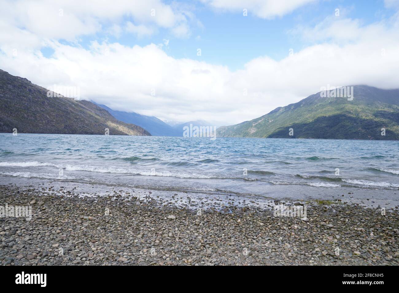 Lago Puelo è un lago della provincia di Chubut´s Il sud dell'Argentina Foto Stock