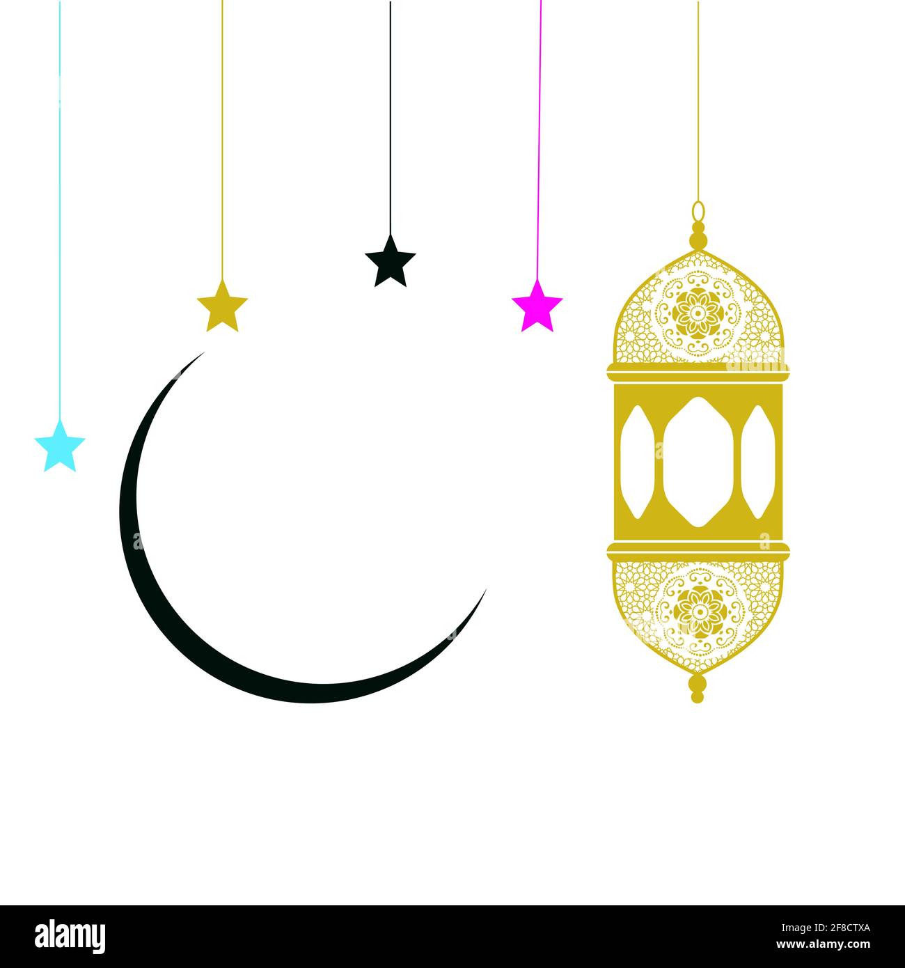 EID e ramadan kareem biglietto d'auguri vettore design arabo tradizionale cultura con bellissimo sfondo con lanterna. Illustrazione Vettoriale