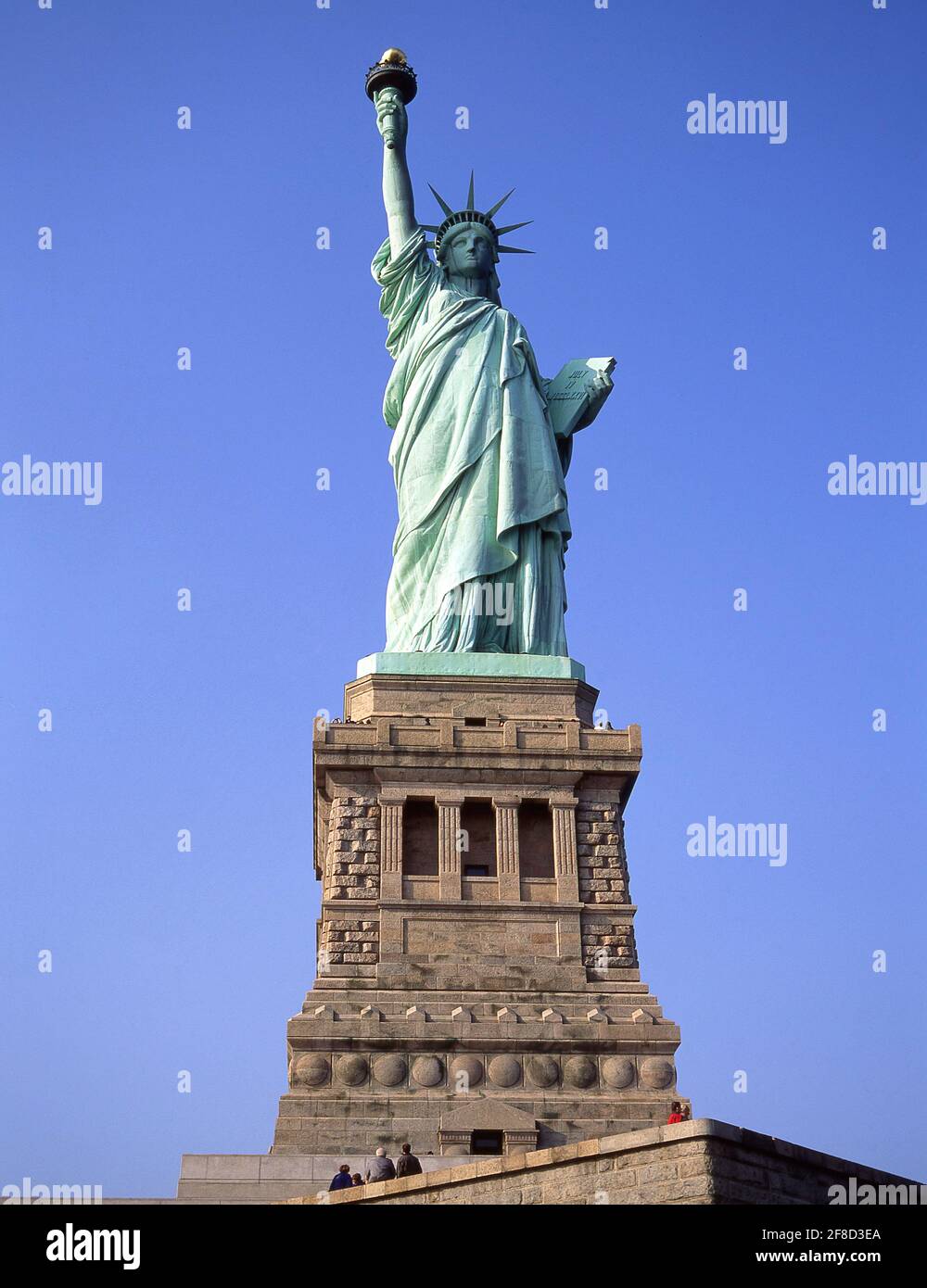 Statua della Libertà monumento nazionale, Liberty Island, New York, nello Stato di New York, Stati Uniti d'America Foto Stock
