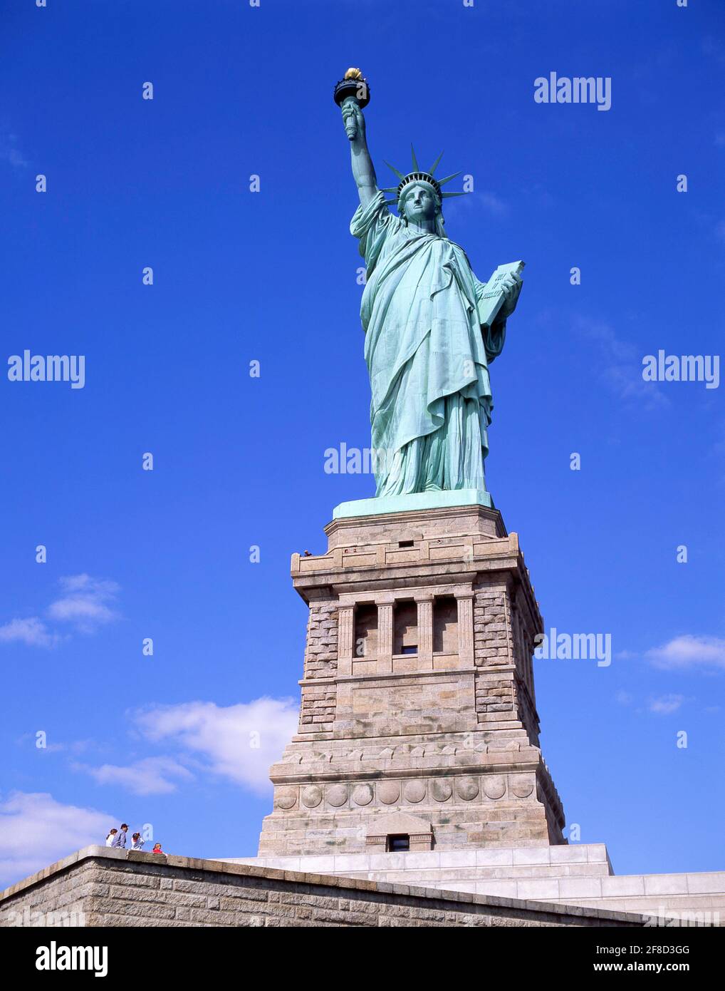 Statua della Libertà monumento nazionale, Liberty Island, New York, nello Stato di New York, Stati Uniti d'America Foto Stock