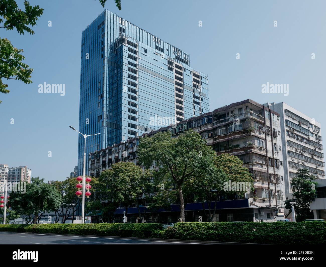Edificio incompiuto a Zhuhai Cina Foto Stock