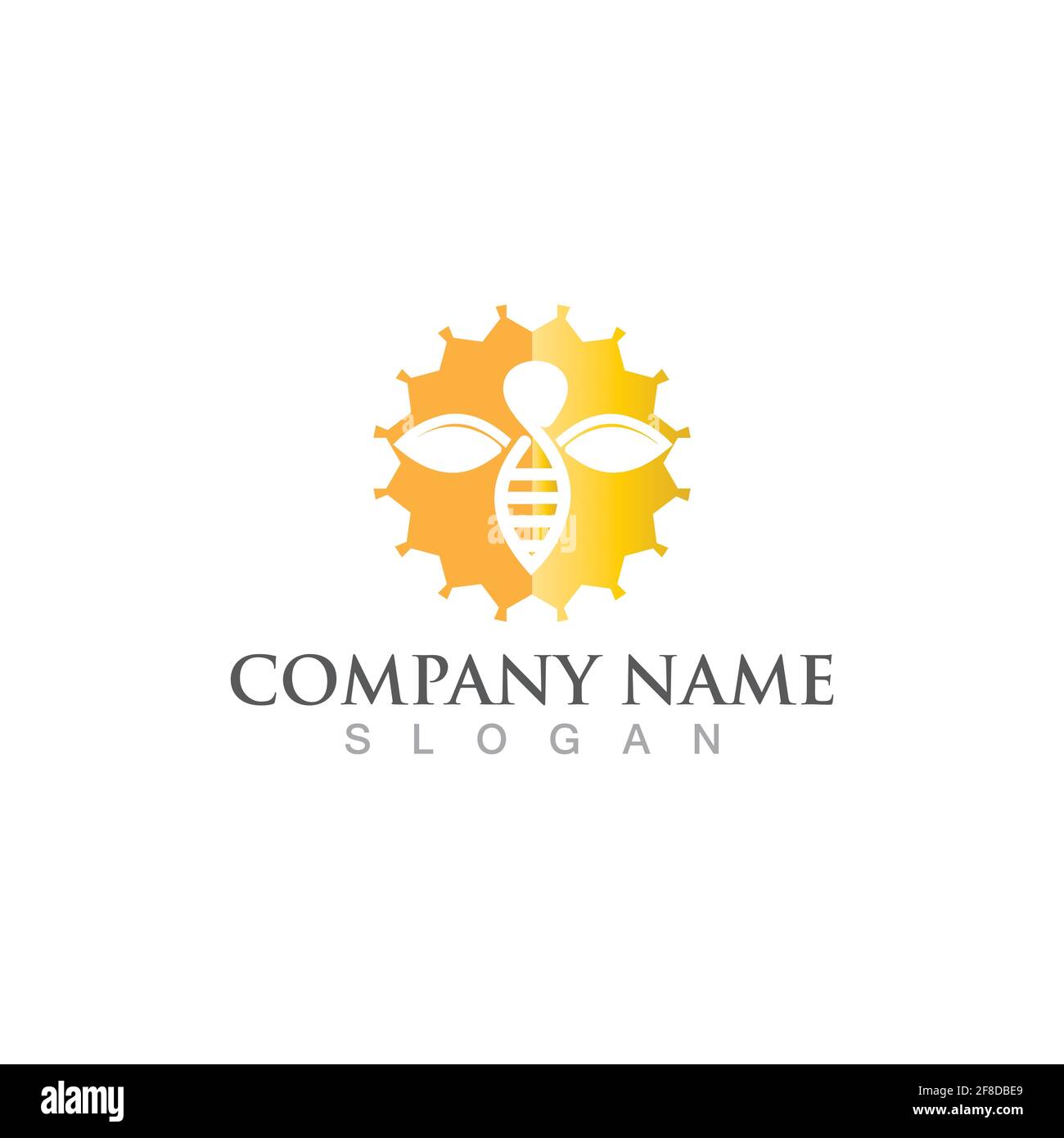 Logo dell'ape a nido d'ape e immagine vettoriale del simbolo Illustrazione Vettoriale