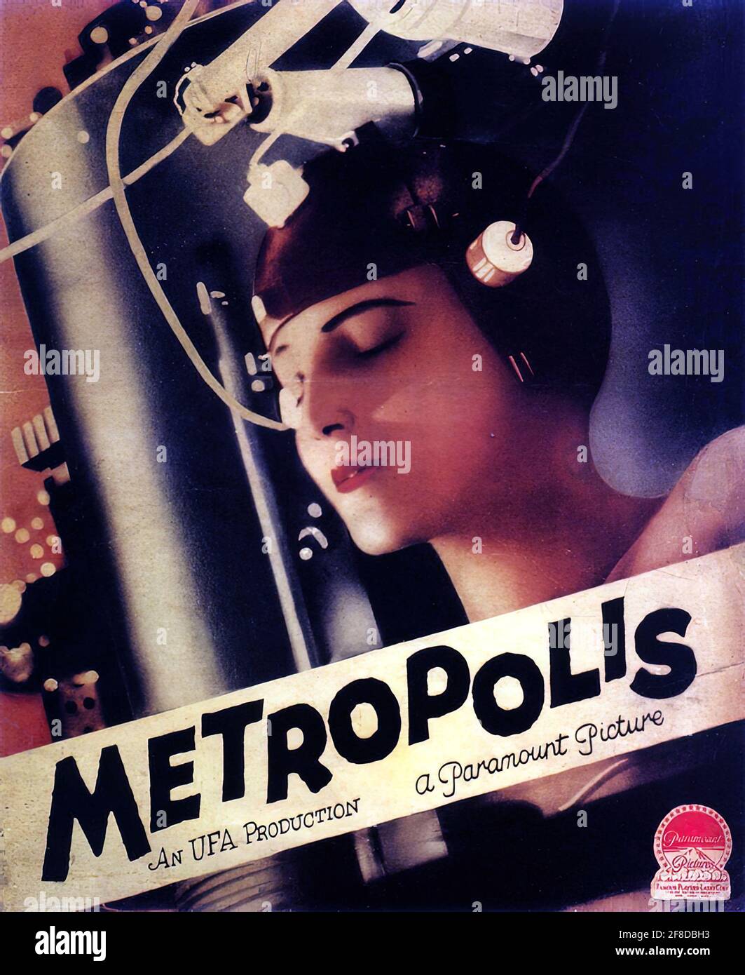 Un poster di film d'epoca per il film Metropolis Foto Stock