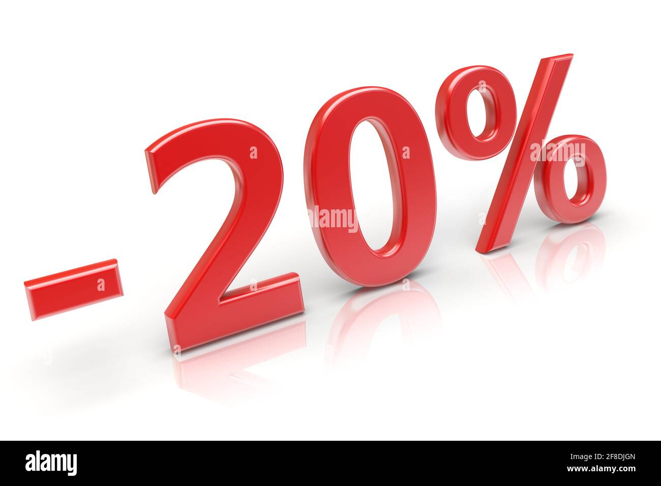 sconto del 20%. immagine 3d Foto Stock